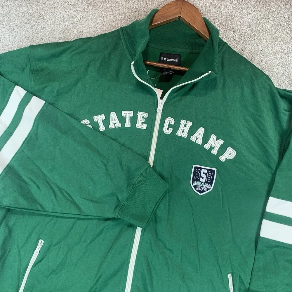 New Y2K No Boundaries State Champ Zip Up Track Jacket 2XL